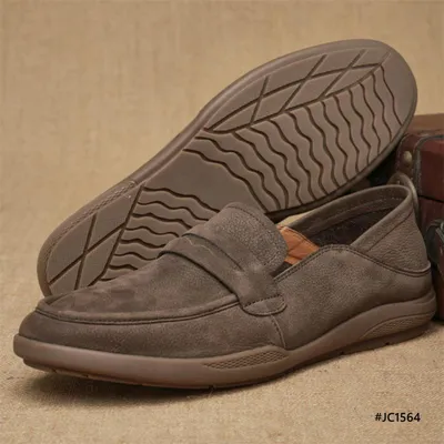 Cowhide Genuine Leather Slip-on Loafers Shoes